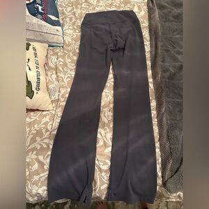 JOAH brown second skin bootcut legging gray. They call it sueded navy.